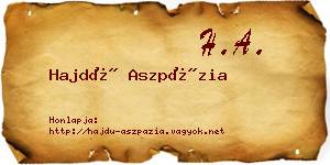 Hajdú Aszpázia névjegykártya